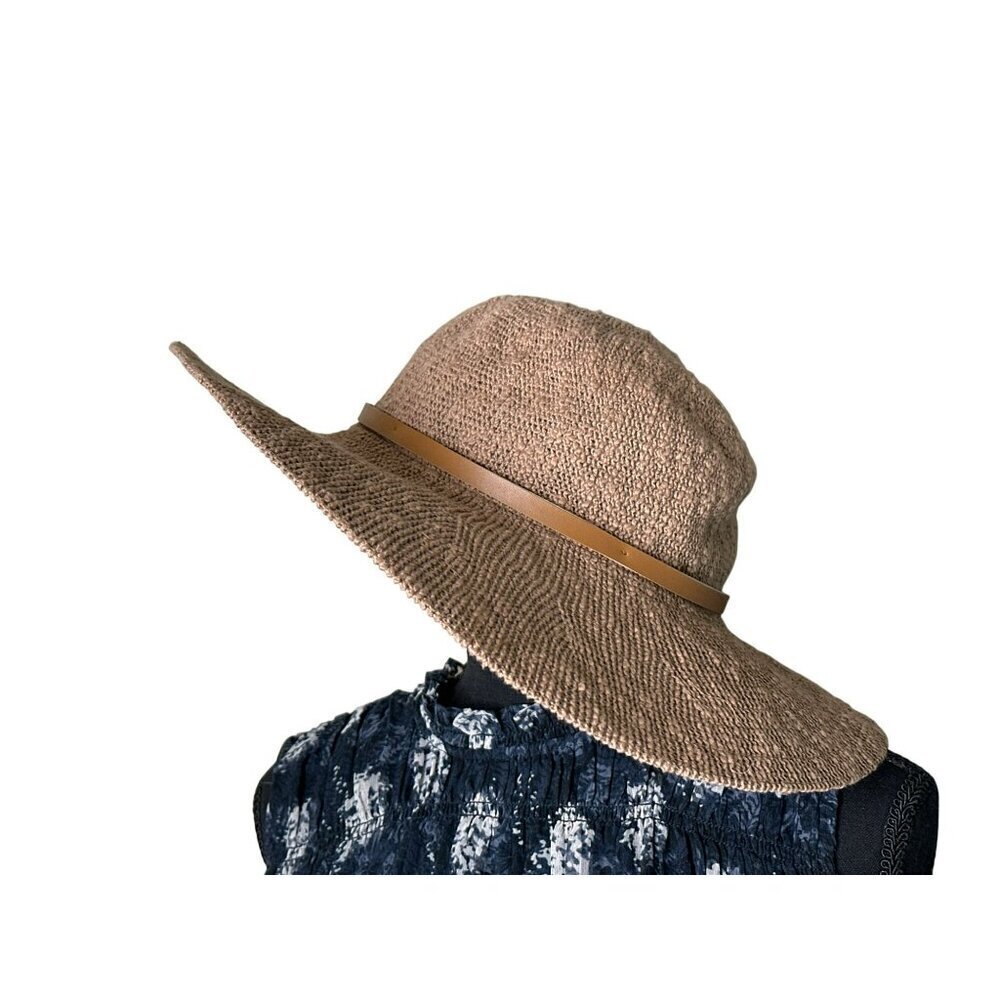 I.N.C. International Concepts Wide Brim Floppy Bucket Tan Belted Hat NWOT